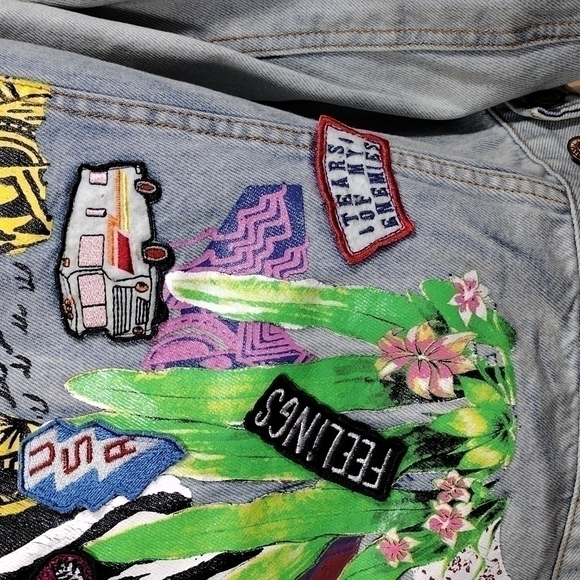 BOHO Denim Jacket Medium - Picture 5 of 16